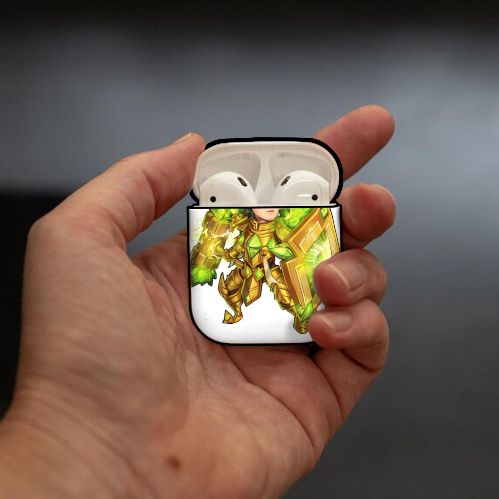 リーグ・オブ・レジェンド League of Legends LOL AirPods 第2世代保護ケース ハードシェル ブラック 耐衝撃・防指紋・カラビナ付き