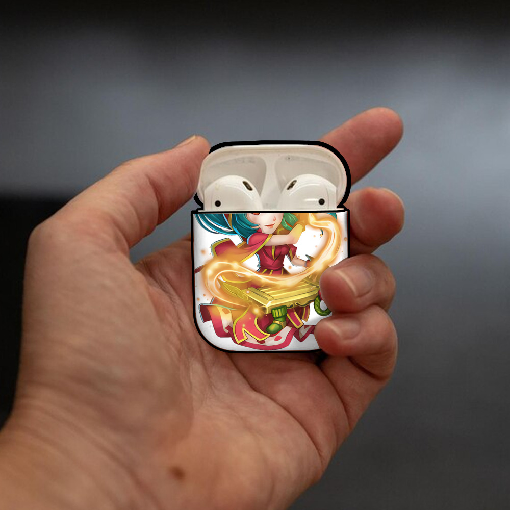リーグ・オブ・レジェンド League of Legends LOL AirPods 第2世代保護ケース ハードシェル ブラック 耐衝撃・防指紋・カラビナ付き