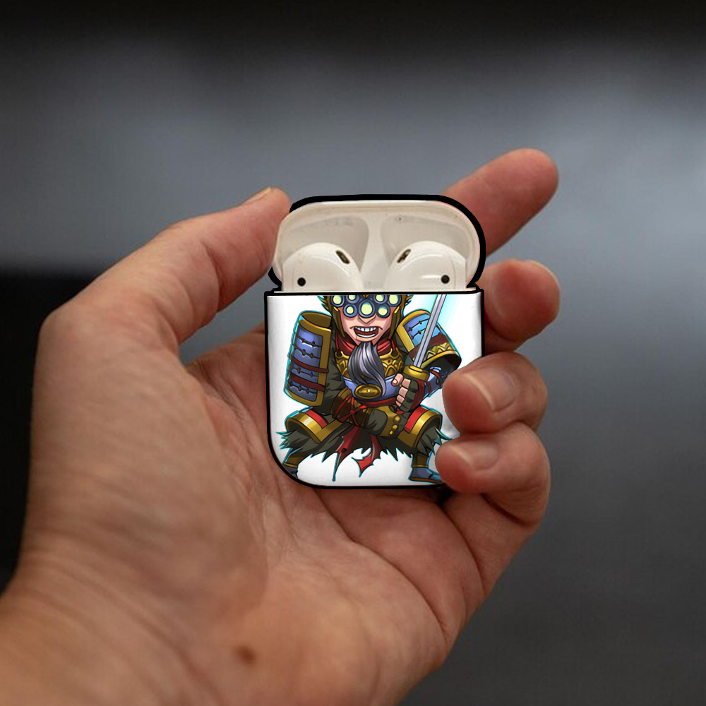 リーグ・オブ・レジェンド League of Legends LOL AirPods 第2世代保護ケース ハードシェル ブラック 耐衝撃・防指紋・カラビナ付き