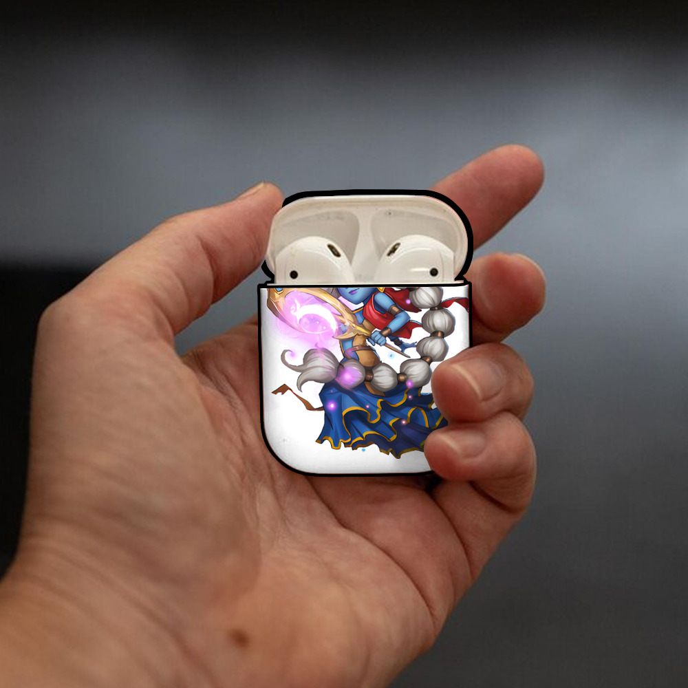 リーグ・オブ・レジェンド League of Legends LOL AirPods 第2世代保護ケース ハードシェル ブラック 耐衝撃・防指紋・カラビナ付き