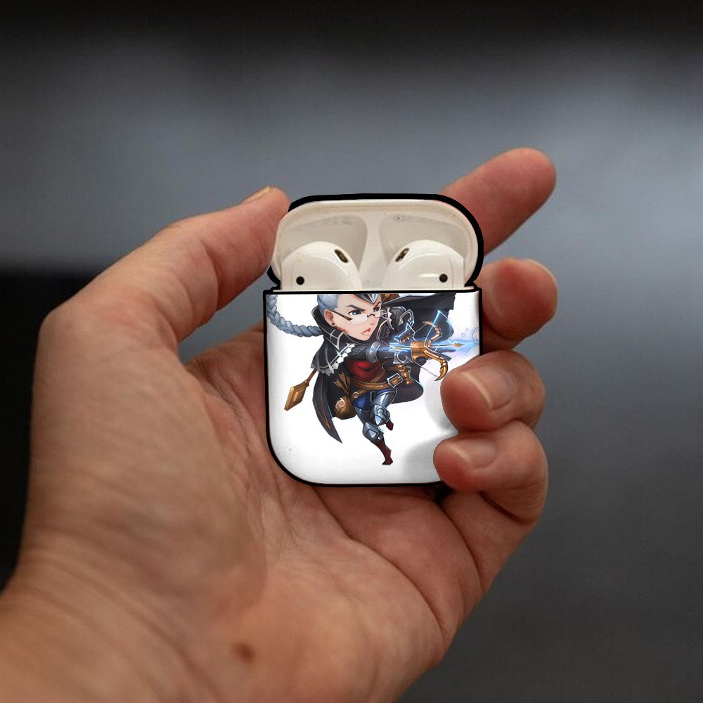 リーグ・オブ・レジェンド League of Legends LOL AirPods 第2世代保護ケース ハードシェル ブラック 耐衝撃・防指紋・カラビナ付き