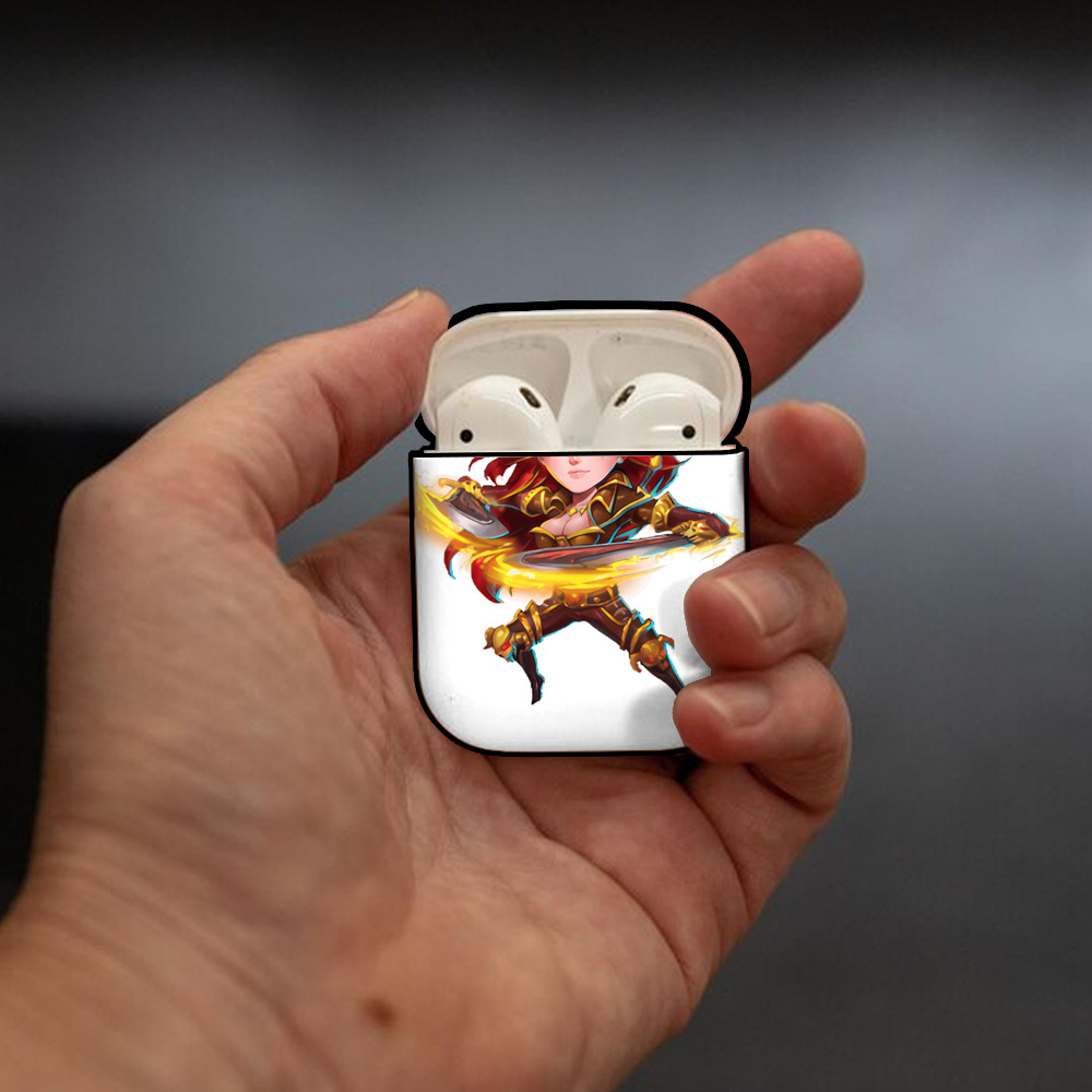 リーグ・オブ・レジェンド League of Legends LOL AirPods 第2世代保護ケース ハードシェル ブラック 耐衝撃・防指紋・カラビナ付き