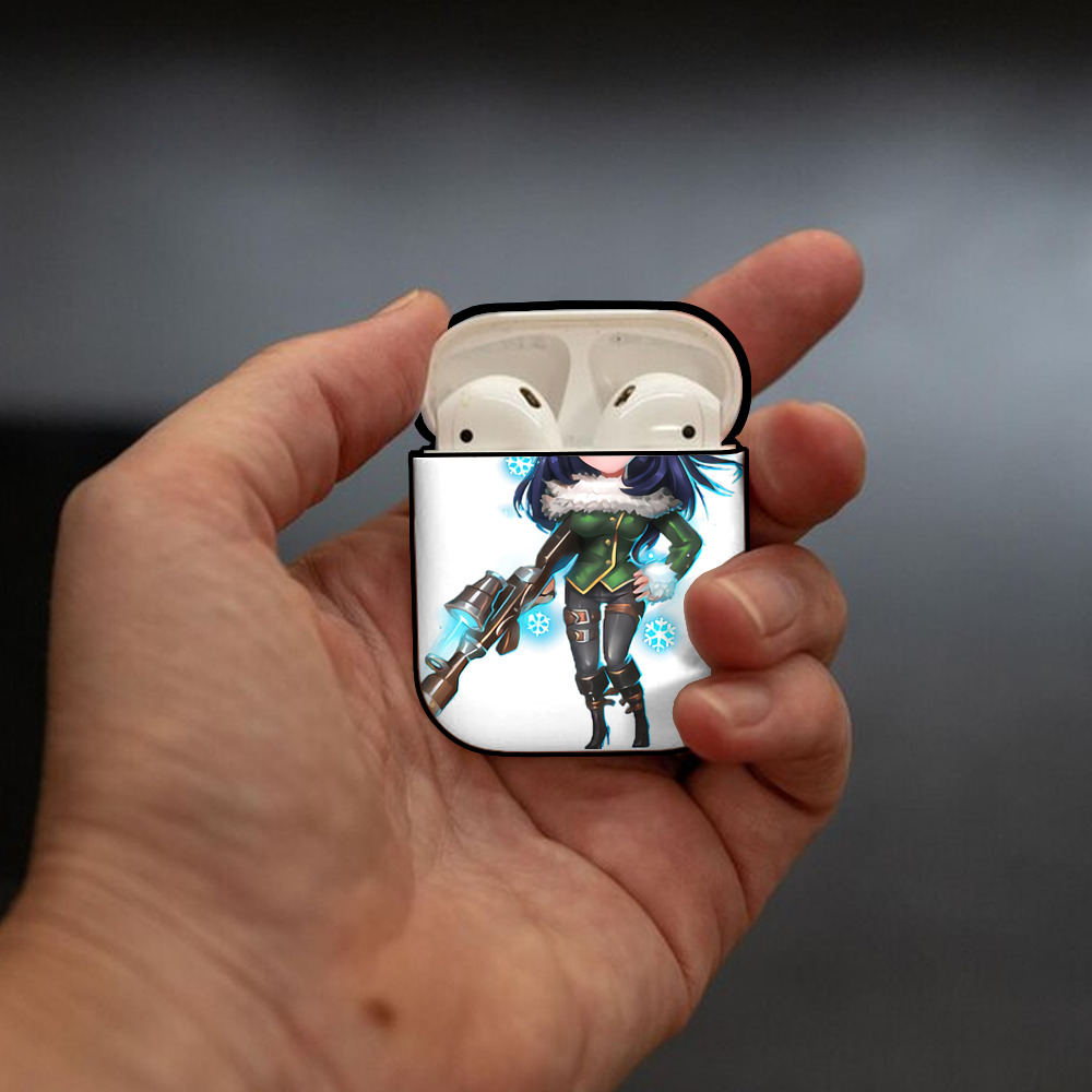 リーグ・オブ・レジェンド League of Legends LOL AirPods 第2世代保護ケース ハードシェル ブラック 耐衝撃・防指紋・カラビナ付き