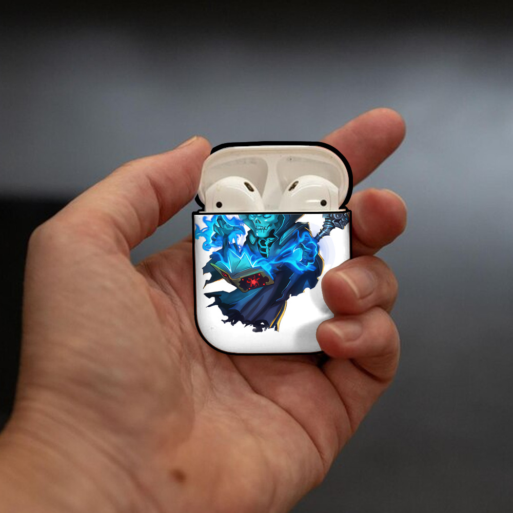 リーグ・オブ・レジェンド League of Legends LOL AirPods 第2世代保護ケース ハードシェル ブラック 耐衝撃・防指紋・カラビナ付き