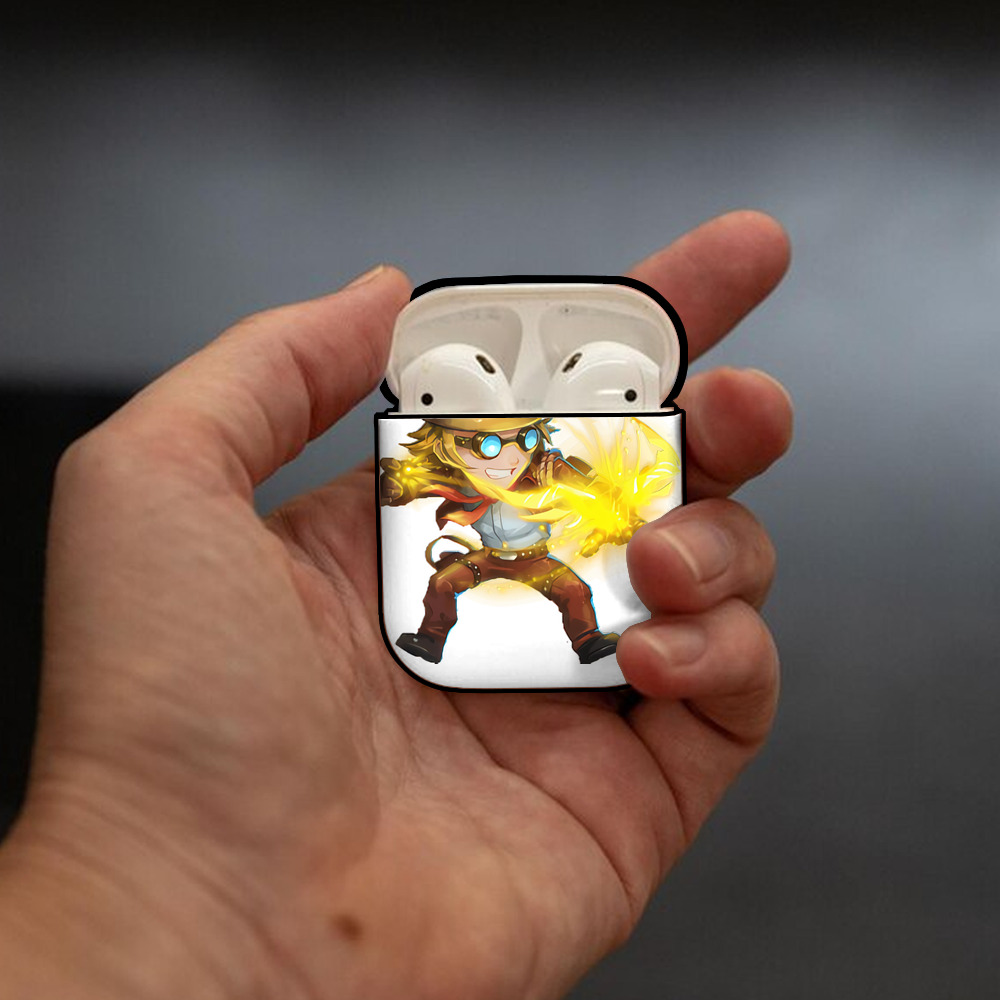 リーグ・オブ・レジェンド League of Legends LOL AirPods 第2世代保護ケース ハードシェル ブラック 耐衝撃・防指紋・カラビナ付き