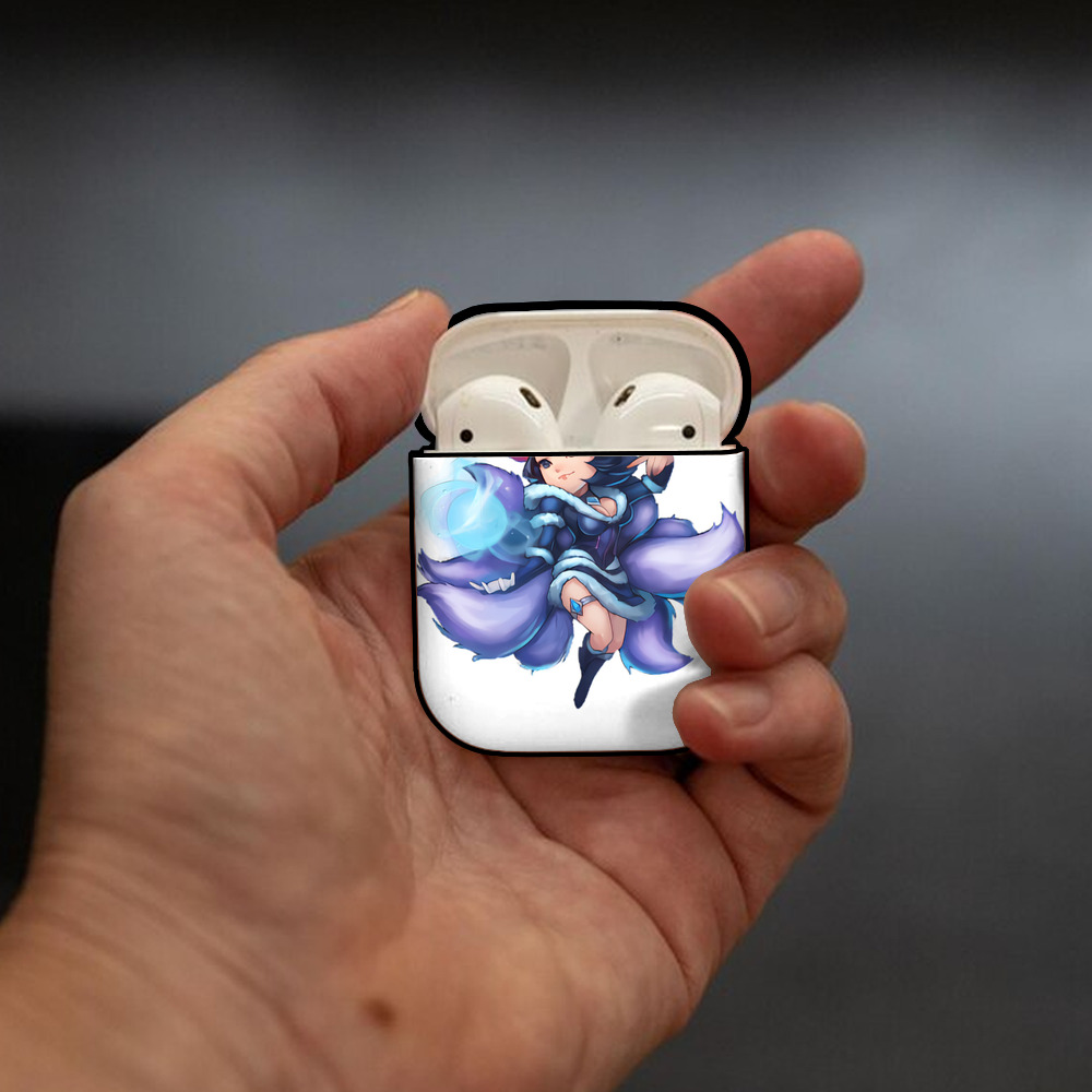 リーグ・オブ・レジェンド League of Legends LOL AirPods 第2世代保護ケース ハードシェル ブラック 耐衝撃・防指紋・カラビナ付き