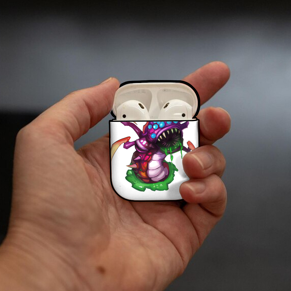 リーグ・オブ・レジェンド League of Legends LOL AirPods 第2世代保護ケース ハードシェル ブラック 耐衝撃・防指紋・カラビナ付き