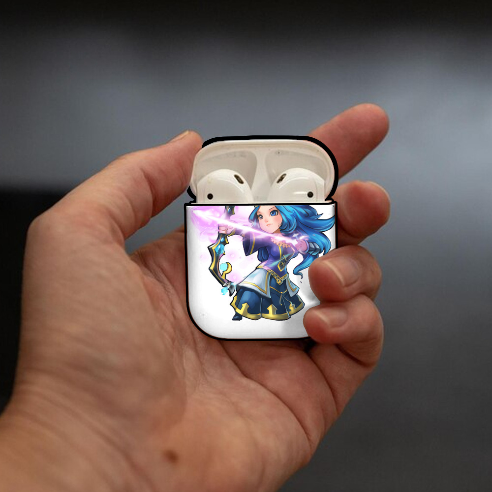 リーグ・オブ・レジェンド League of Legends LOL AirPods 第2世代保護ケース ハードシェル ブラック 耐衝撃・防指紋・カラビナ付き