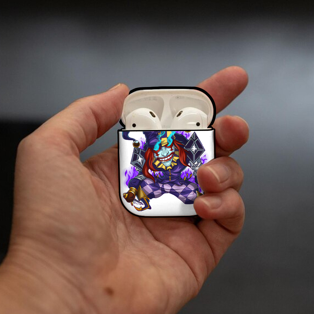 リーグ・オブ・レジェンド League of Legends LOL AirPods 第2世代保護ケース ハードシェル ブラック 耐衝撃・防指紋・カラビナ付き