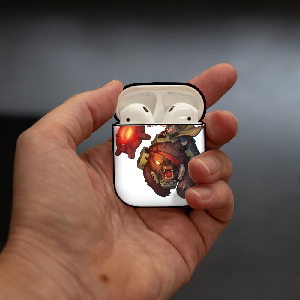 リーグ・オブ・レジェンド League of Legends LOL AirPods 第2世代保護ケース ハードシェル ブラック 耐衝撃・防指紋・カラビナ付き
