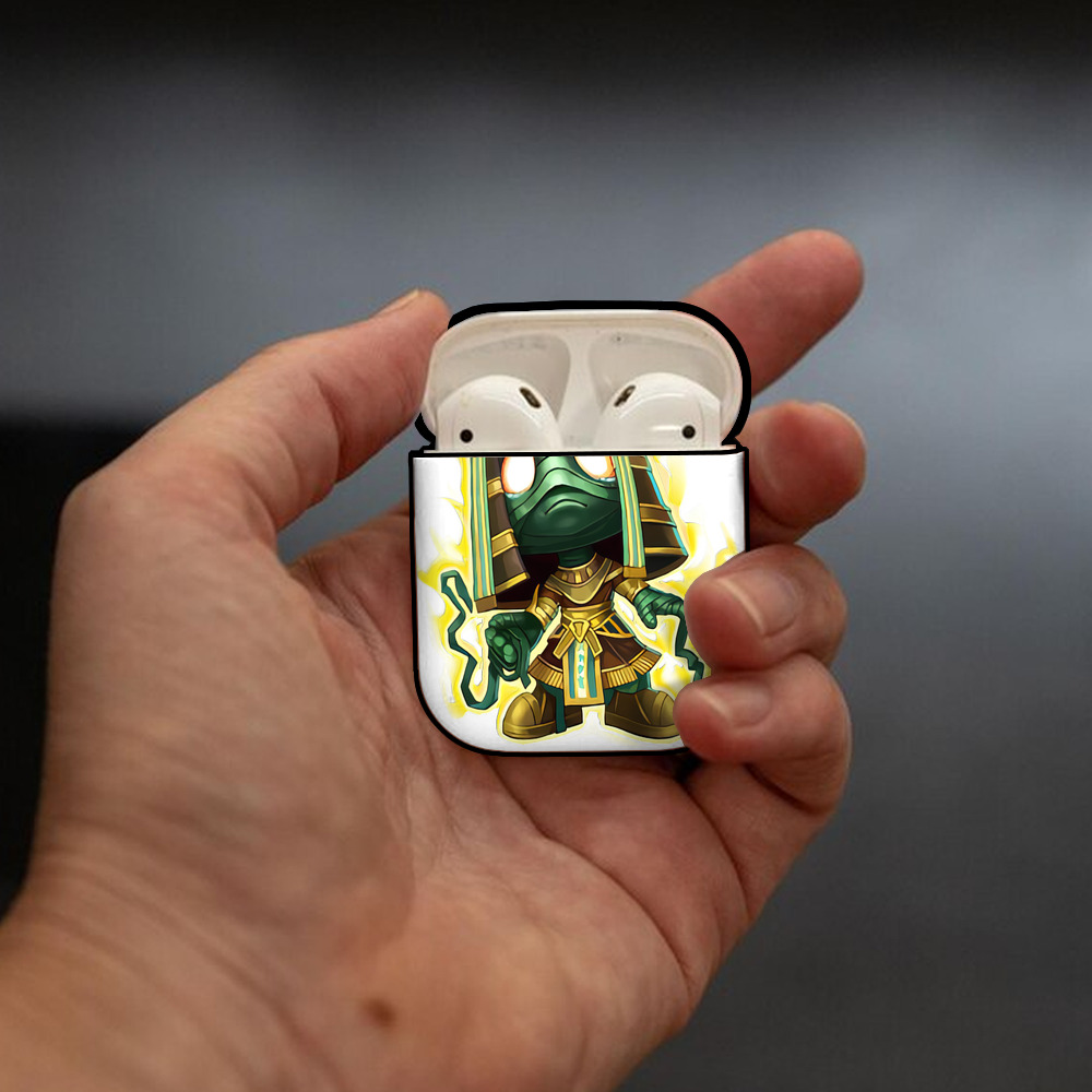 リーグ・オブ・レジェンド League of Legends LOL AirPods 第2世代保護ケース ハードシェル ブラック 耐衝撃・防指紋・カラビナ付き