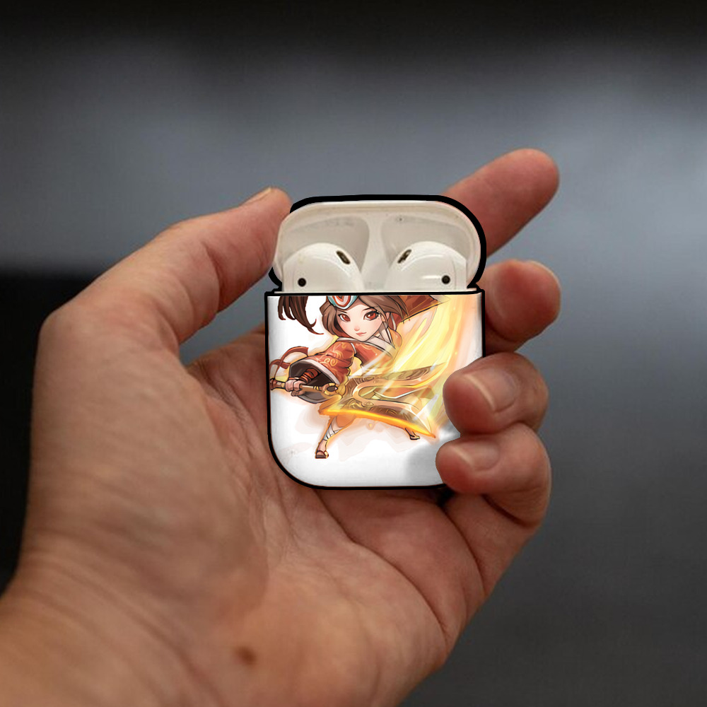 リーグ・オブ・レジェンド League of Legends LOL AirPods 第2世代保護ケース ハードシェル ブラック 耐衝撃・防指紋・カラビナ付き