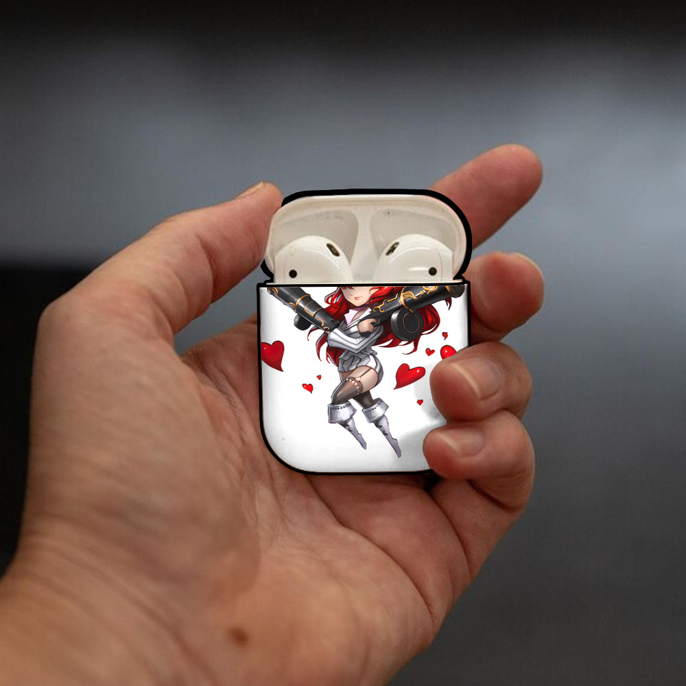 リーグ・オブ・レジェンド League of Legends LOL AirPods 第2世代保護ケース ハードシェル ブラック 耐衝撃・防指紋・カラビナ付き