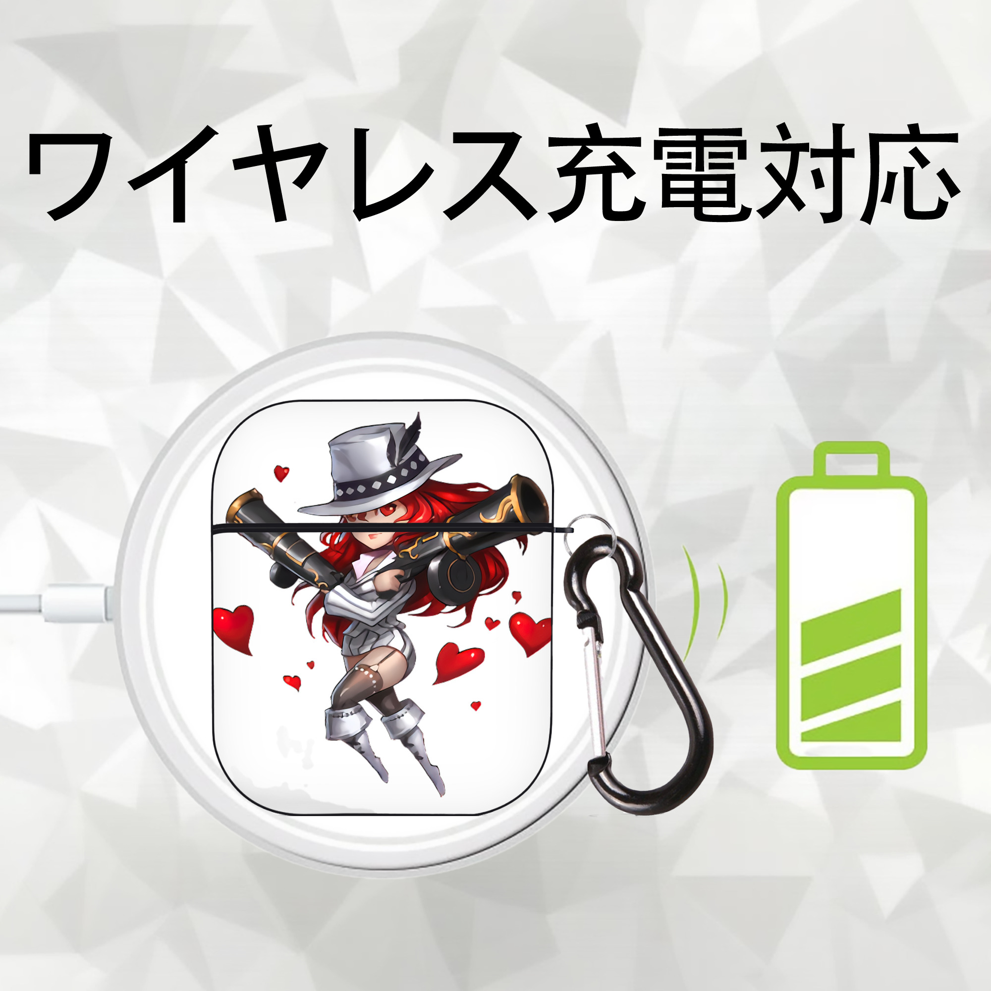 リーグ・オブ・レジェンド League of Legends LOL AirPods 第2世代保護ケース ハードシェル ブラック 耐衝撃・防指紋・カラビナ付き