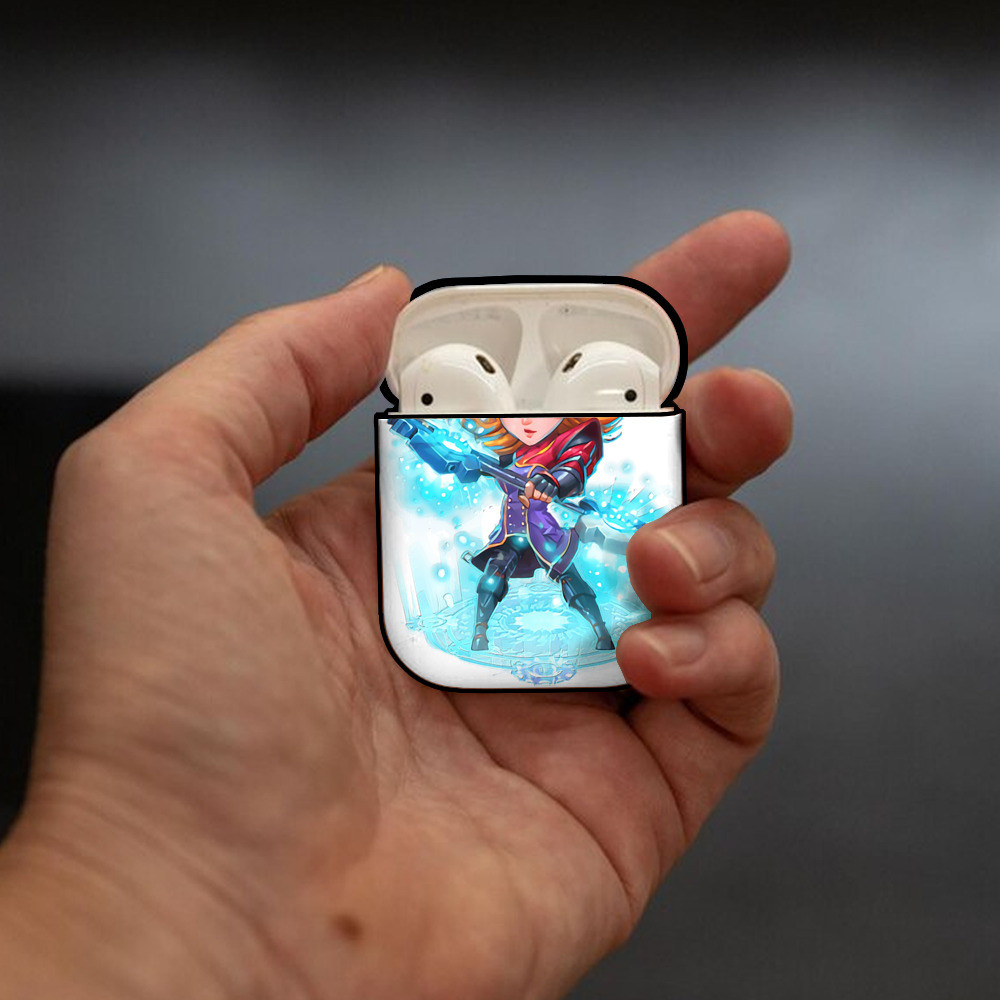 リーグ・オブ・レジェンド League of Legends LOL AirPods 第2世代保護ケース ハードシェル ブラック 耐衝撃・防指紋・カラビナ付き