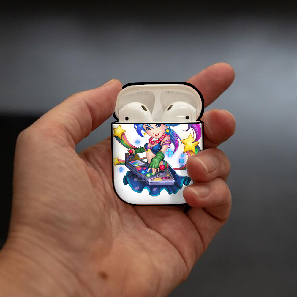 リーグ・オブ・レジェンド League of Legends LOL AirPods 第2世代保護ケース ハードシェル ブラック 耐衝撃・防指紋・カラビナ付き