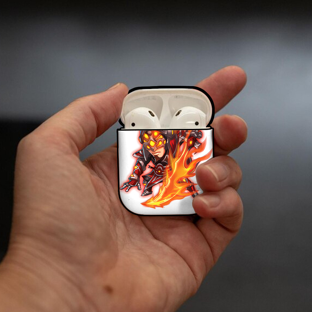 リーグ・オブ・レジェンド League of Legends LOL AirPods 第2世代保護ケース ハードシェル ブラック 耐衝撃・防指紋・カラビナ付き