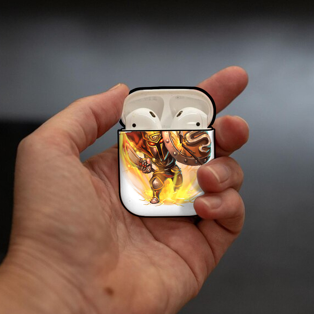 リーグ・オブ・レジェンド League of Legends LOL AirPods 第2世代保護ケース ハードシェル ブラック 耐衝撃・防指紋・カラビナ付き