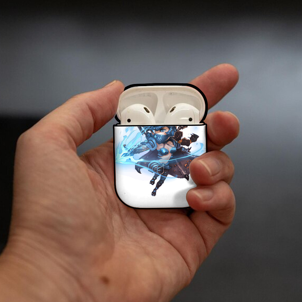 リーグ・オブ・レジェンド League of Legends LOL AirPods 第2世代保護ケース ハードシェル ブラック 耐衝撃・防指紋・カラビナ付き