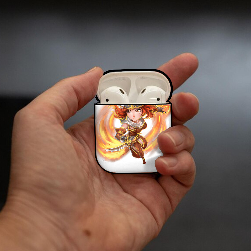リーグ・オブ・レジェンド League of Legends LOL AirPods 第2世代保護ケース ハードシェル ブラック 耐衝撃・防指紋・カラビナ付き