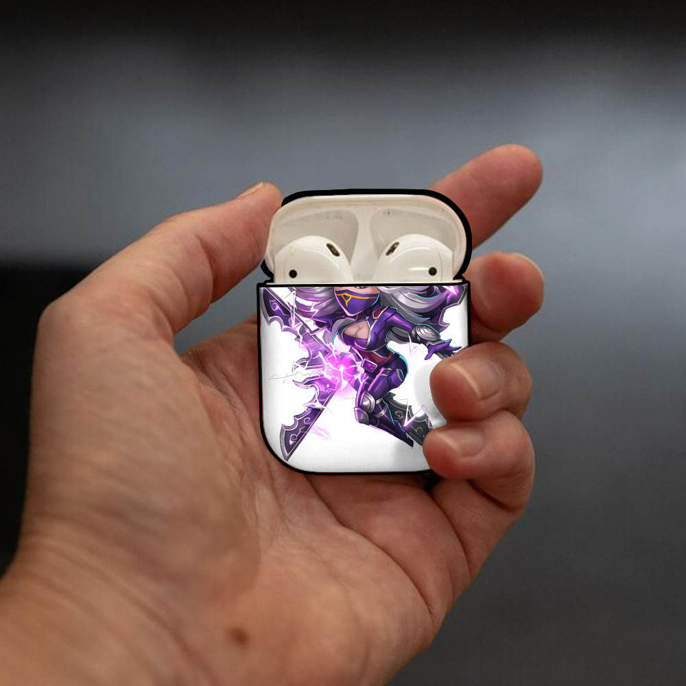 リーグ・オブ・レジェンド League of Legends LOL AirPods 第2世代保護ケース ハードシェル ブラック 耐衝撃・防指紋・カラビナ付き