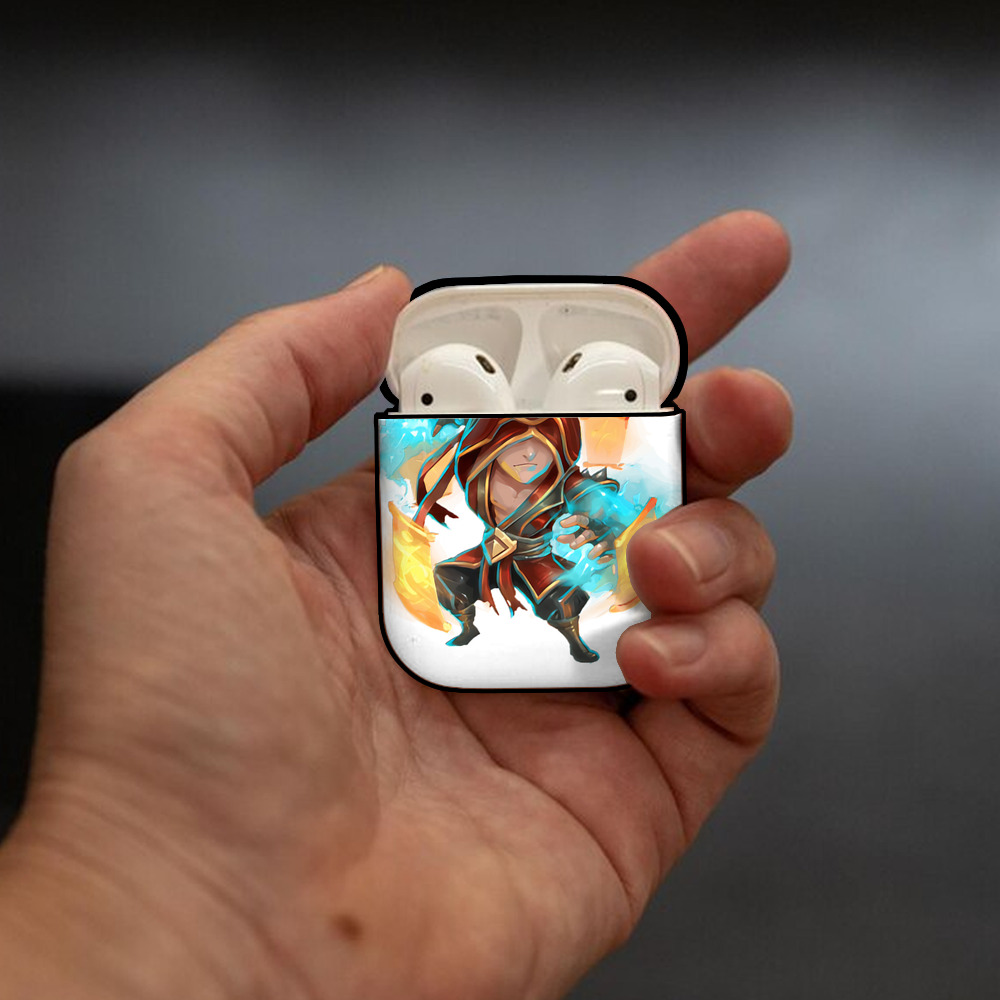 リーグ・オブ・レジェンド League of Legends LOL AirPods 第2世代保護ケース ハードシェル ブラック 耐衝撃・防指紋・カラビナ付き