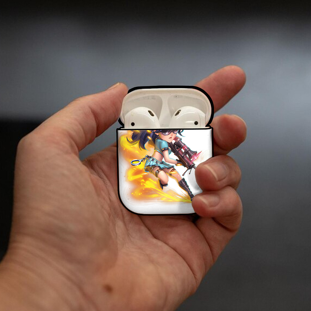 リーグ・オブ・レジェンド League of Legends LOL AirPods 第2世代保護ケース ハードシェル ブラック 耐衝撃・防指紋・カラビナ付き