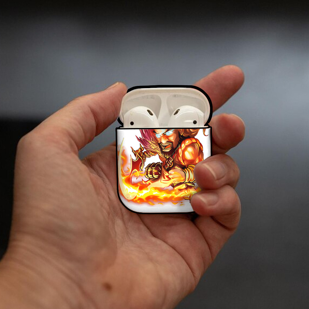 リーグ・オブ・レジェンド League of Legends LOL AirPods 第2世代保護ケース ハードシェル ブラック 耐衝撃・防指紋・カラビナ付き