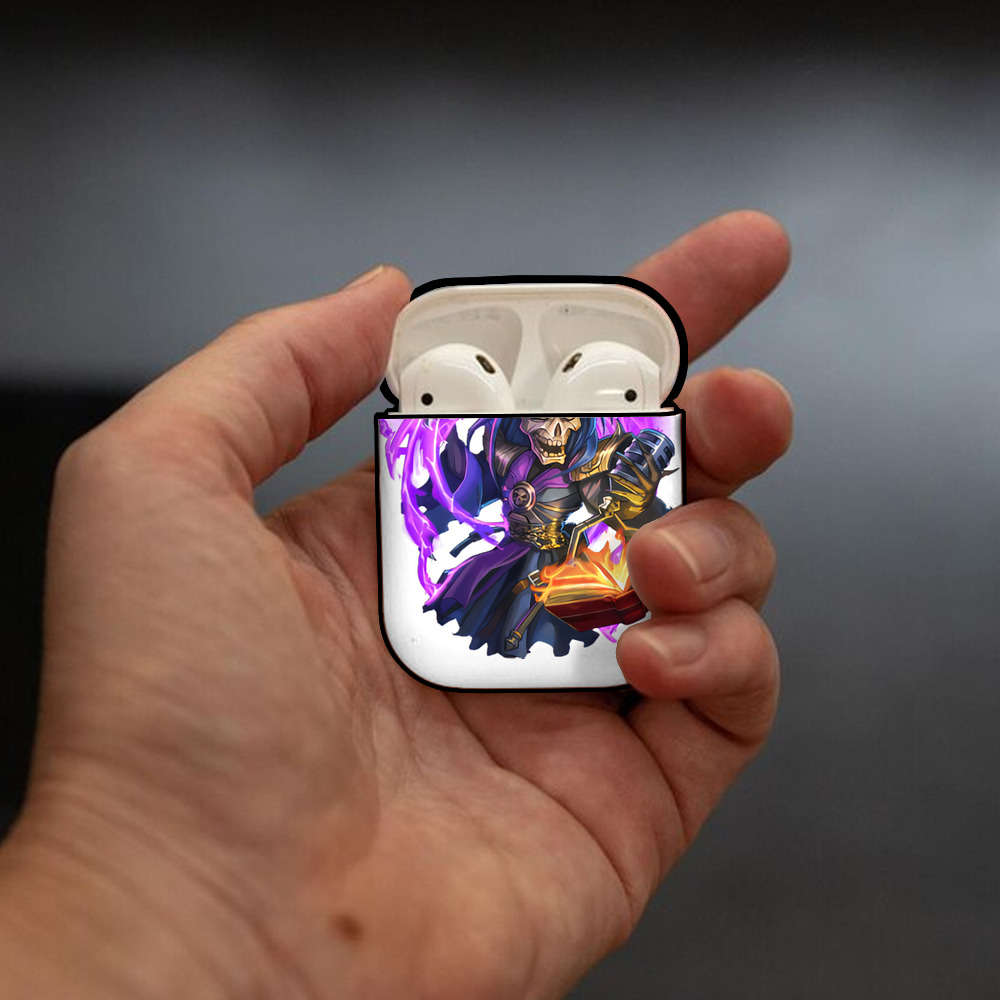 リーグ・オブ・レジェンド League of Legends LOL AirPods 第2世代保護ケース ハードシェル ブラック 耐衝撃・防指紋・カラビナ付き