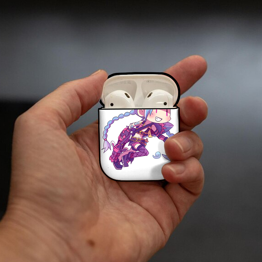 リーグ・オブ・レジェンド League of Legends LOL AirPods 第2世代保護ケース ハードシェル ブラック 耐衝撃・防指紋・カラビナ付き