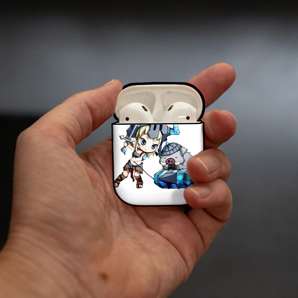 リーグ・オブ・レジェンド League of Legends LOL AirPods 第2世代保護ケース ハードシェル ブラック 耐衝撃・防指紋・カラビナ付き