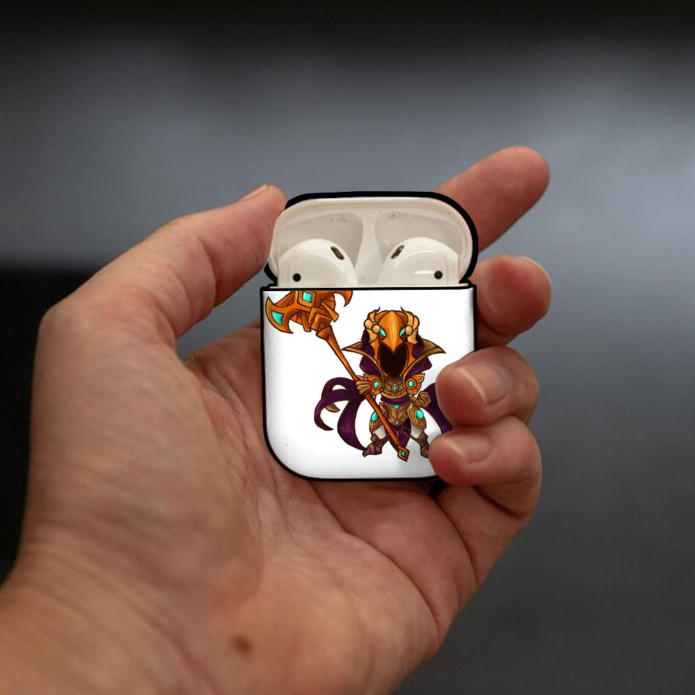 リーグ・オブ・レジェンド League of Legends LOL AirPods 第2世代保護ケース ハードシェル ブラック 耐衝撃・防指紋・カラビナ付き