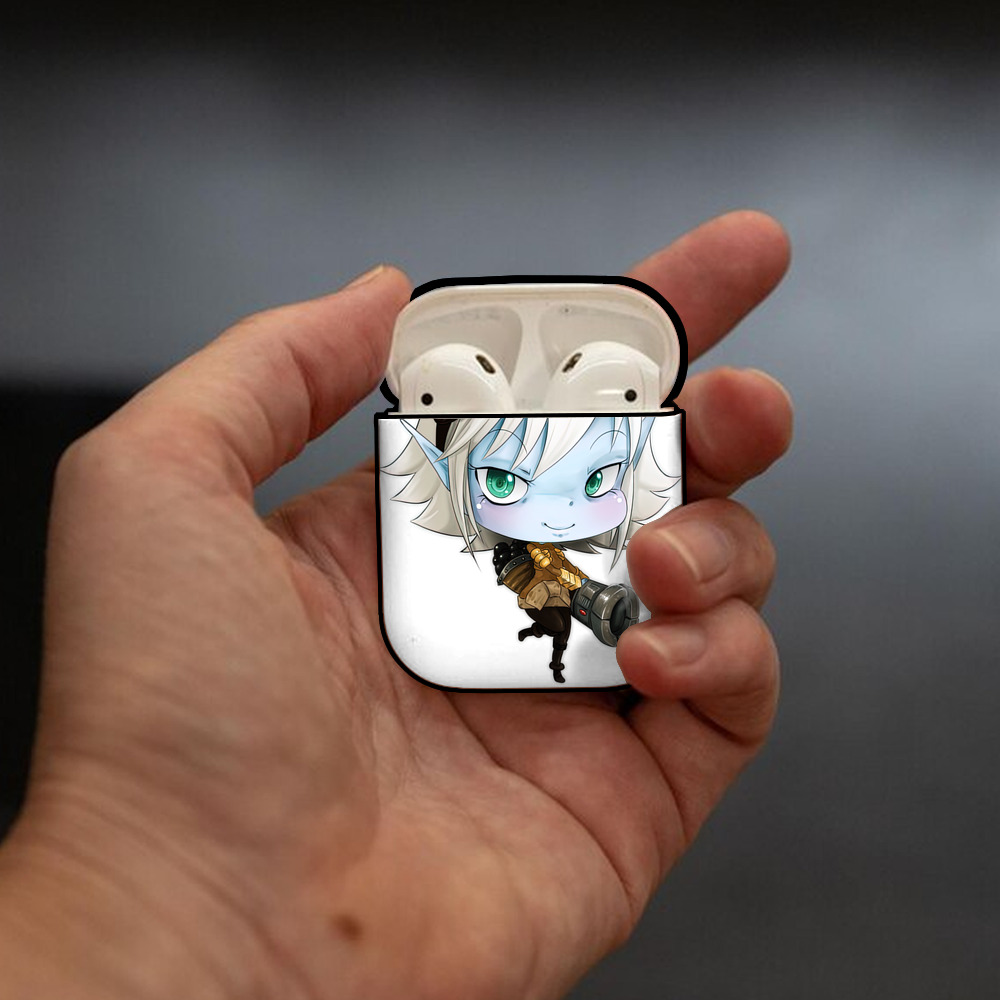 リーグ・オブ・レジェンド League of Legends LOL AirPods 第2世代保護ケース ハードシェル ブラック 耐衝撃・防指紋・カラビナ付き