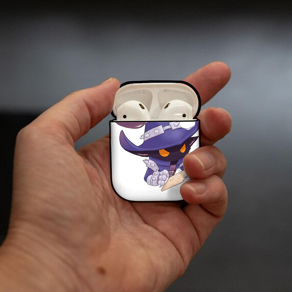 リーグ・オブ・レジェンド League of Legends LOL AirPods 第2世代保護ケース ハードシェル ブラック 耐衝撃・防指紋・カラビナ付き
