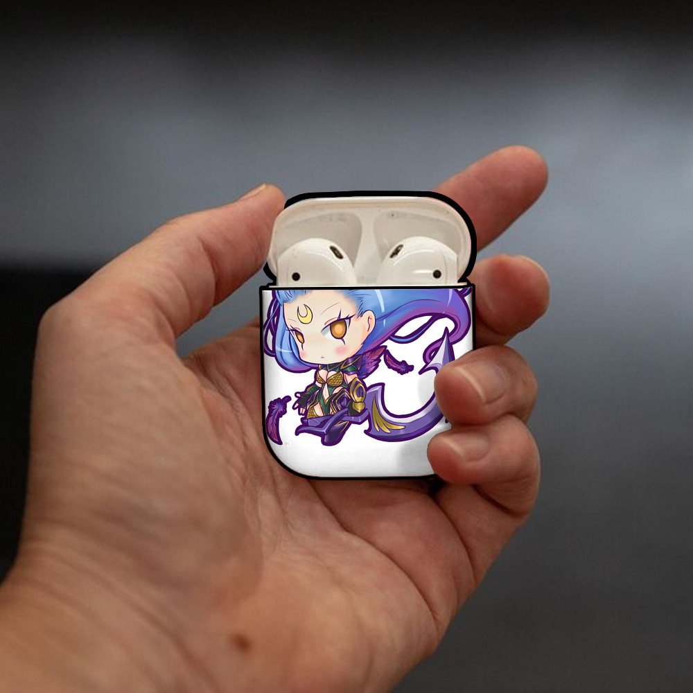リーグ・オブ・レジェンド League of Legends LOL AirPods 第2世代保護ケース ハードシェル ブラック 耐衝撃・防指紋・カラビナ付き