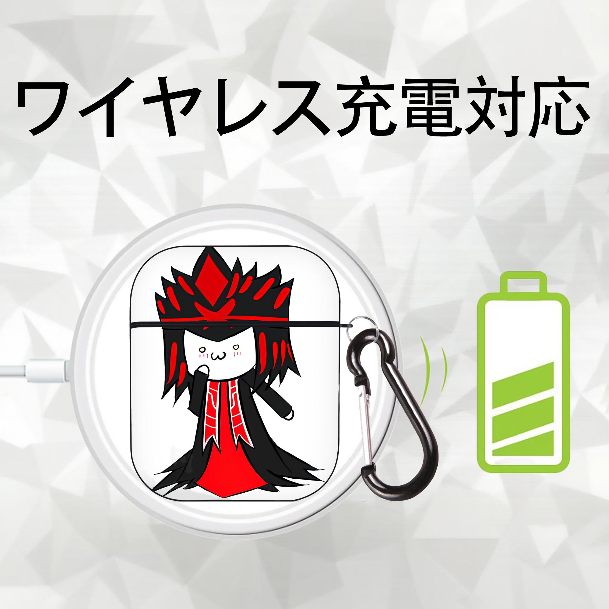 リーグ・オブ・レジェンド League of Legends LOL AirPods 第2世代保護ケース ハードシェル ブラック 耐衝撃・防指紋・カラビナ付き