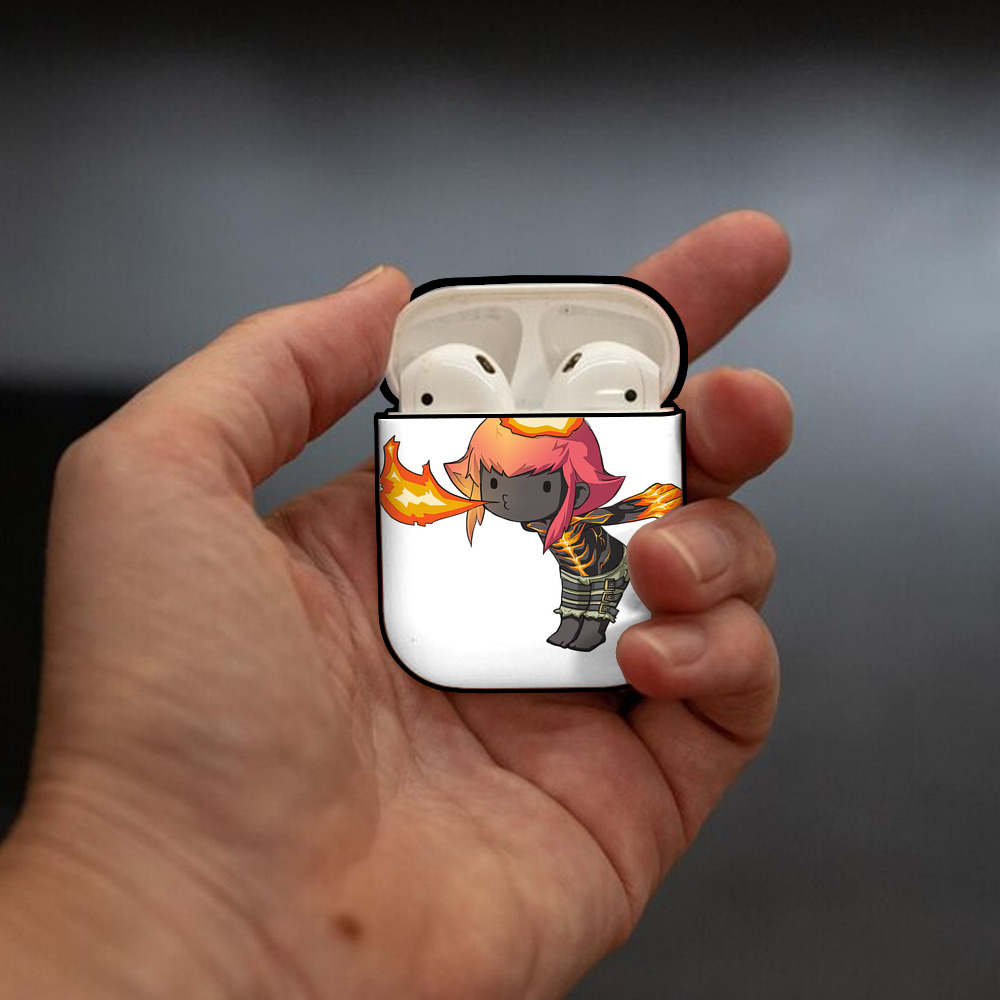 リーグ・オブ・レジェンド League of Legends LOL AirPods 第2世代保護ケース ハードシェル ブラック 耐衝撃・防指紋・カラビナ付き