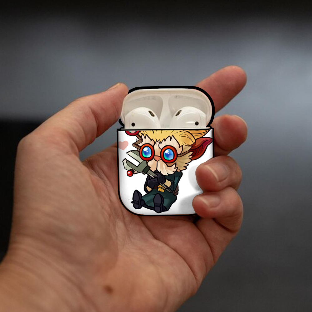 リーグ・オブ・レジェンド League of Legends LOL AirPods 第2世代保護ケース ハードシェル ブラック 耐衝撃・防指紋・カラビナ付き