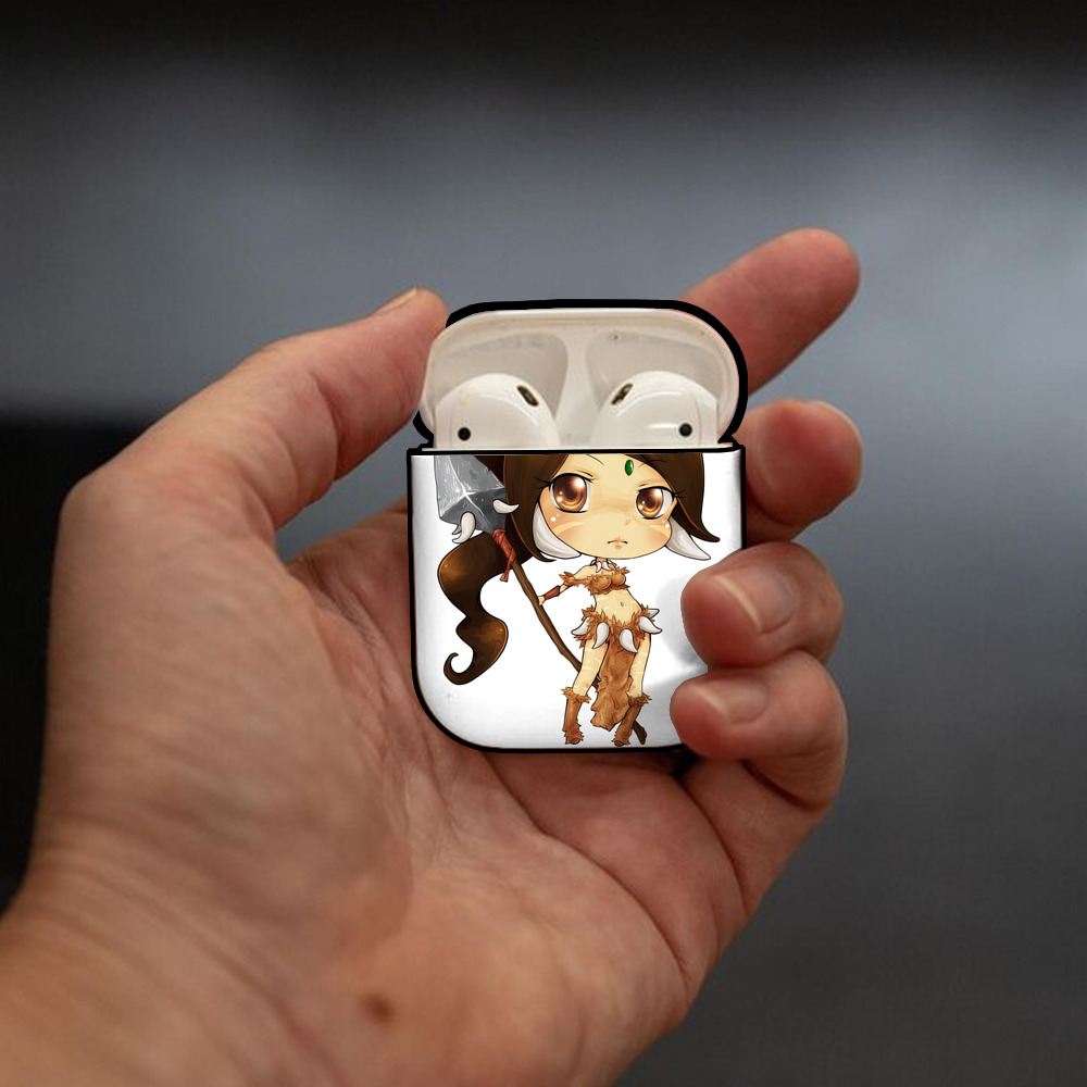 リーグ・オブ・レジェンド League of Legends LOL AirPods 第2世代保護ケース ハードシェル ブラック 耐衝撃・防指紋・カラビナ付き
