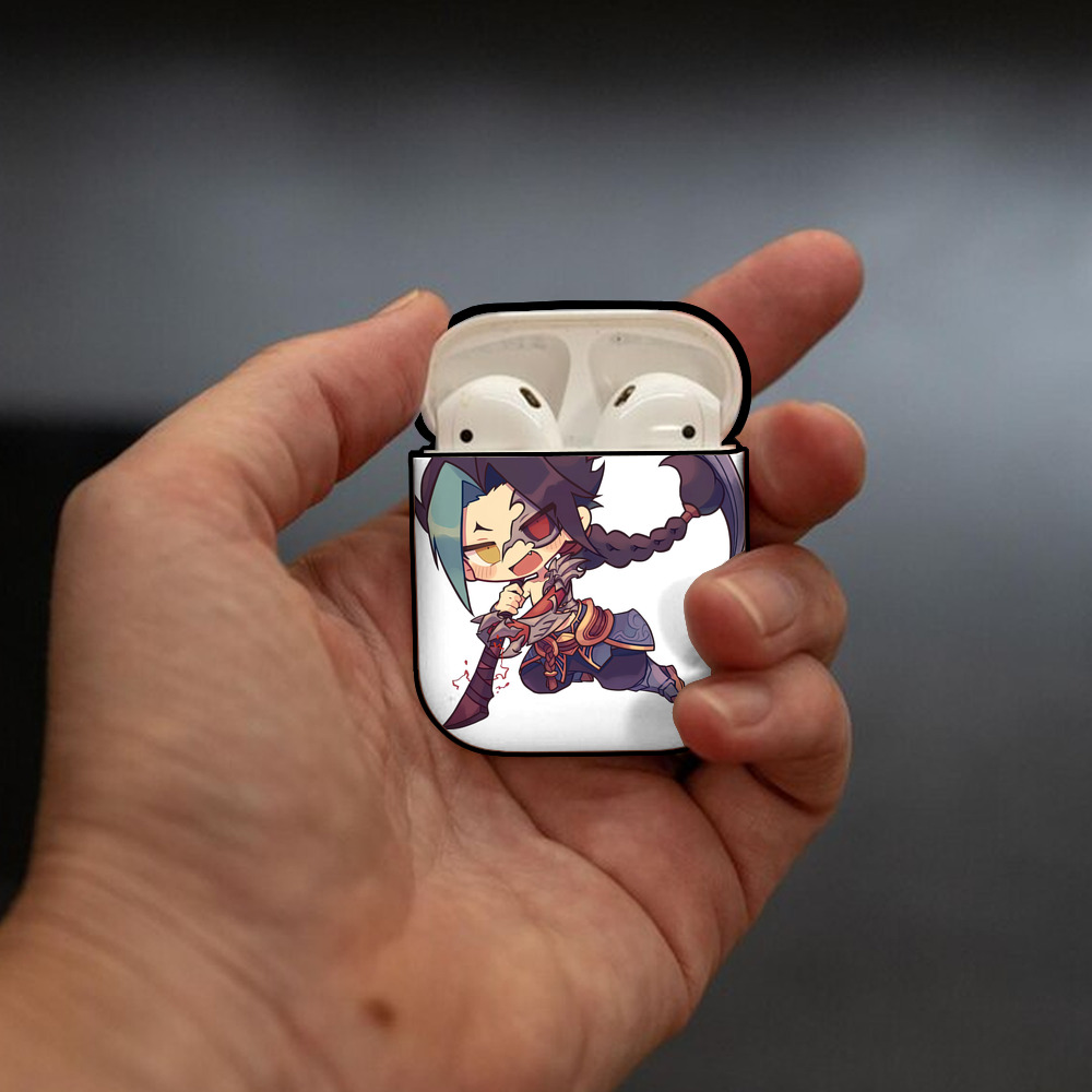 リーグ・オブ・レジェンド League of Legends LOL AirPods 第2世代保護ケース ハードシェル ブラック 耐衝撃・防指紋・カラビナ付き