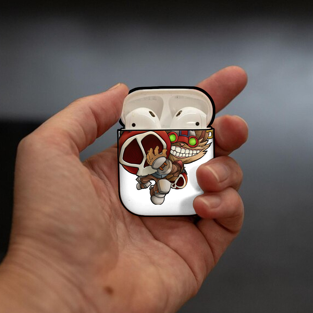 リーグ・オブ・レジェンド League of Legends LOL AirPods 第2世代保護ケース ハードシェル ブラック 耐衝撃・防指紋・カラビナ付き
