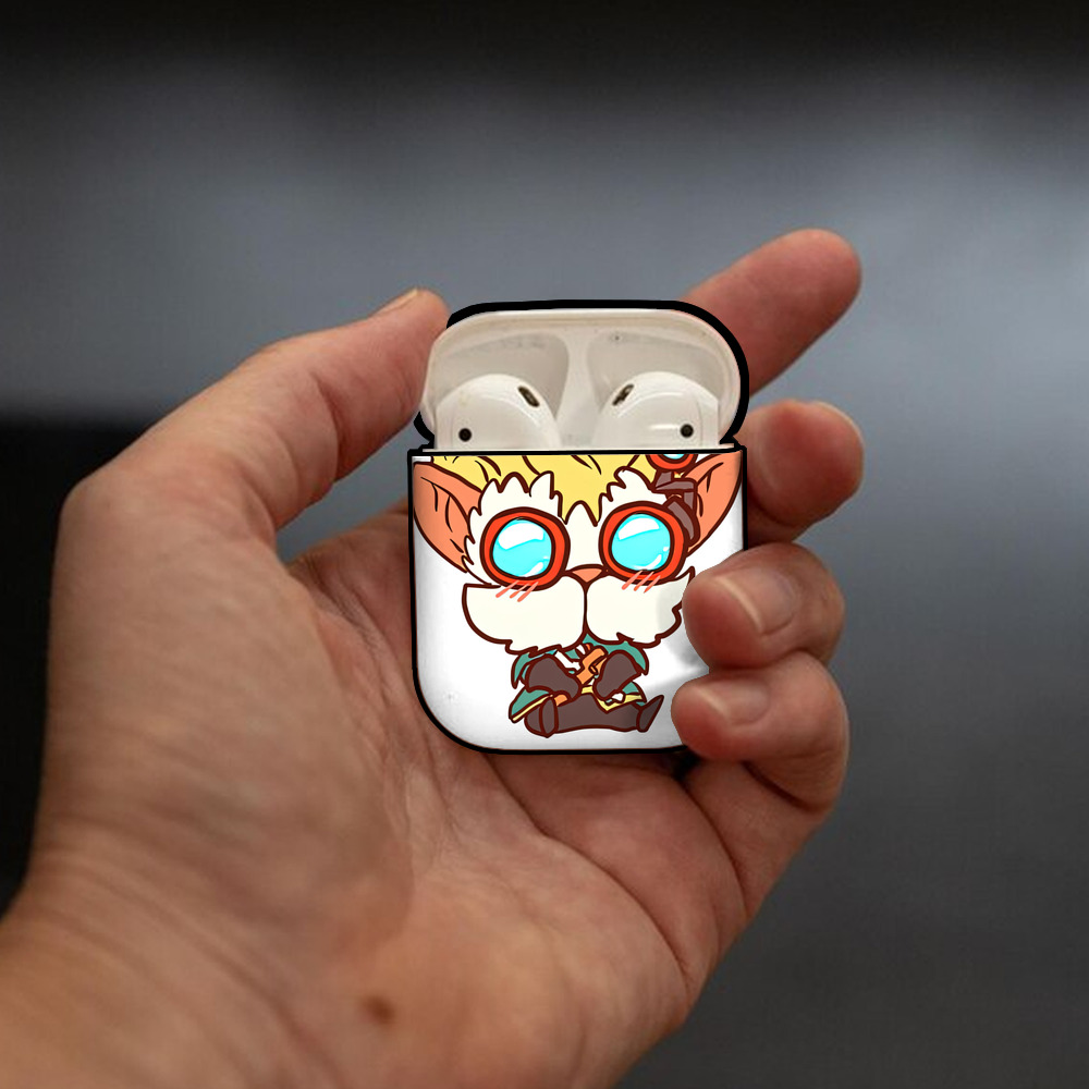 リーグ・オブ・レジェンド League of Legends LOL AirPods 第2世代保護ケース ハードシェル ブラック 耐衝撃・防指紋・カラビナ付き