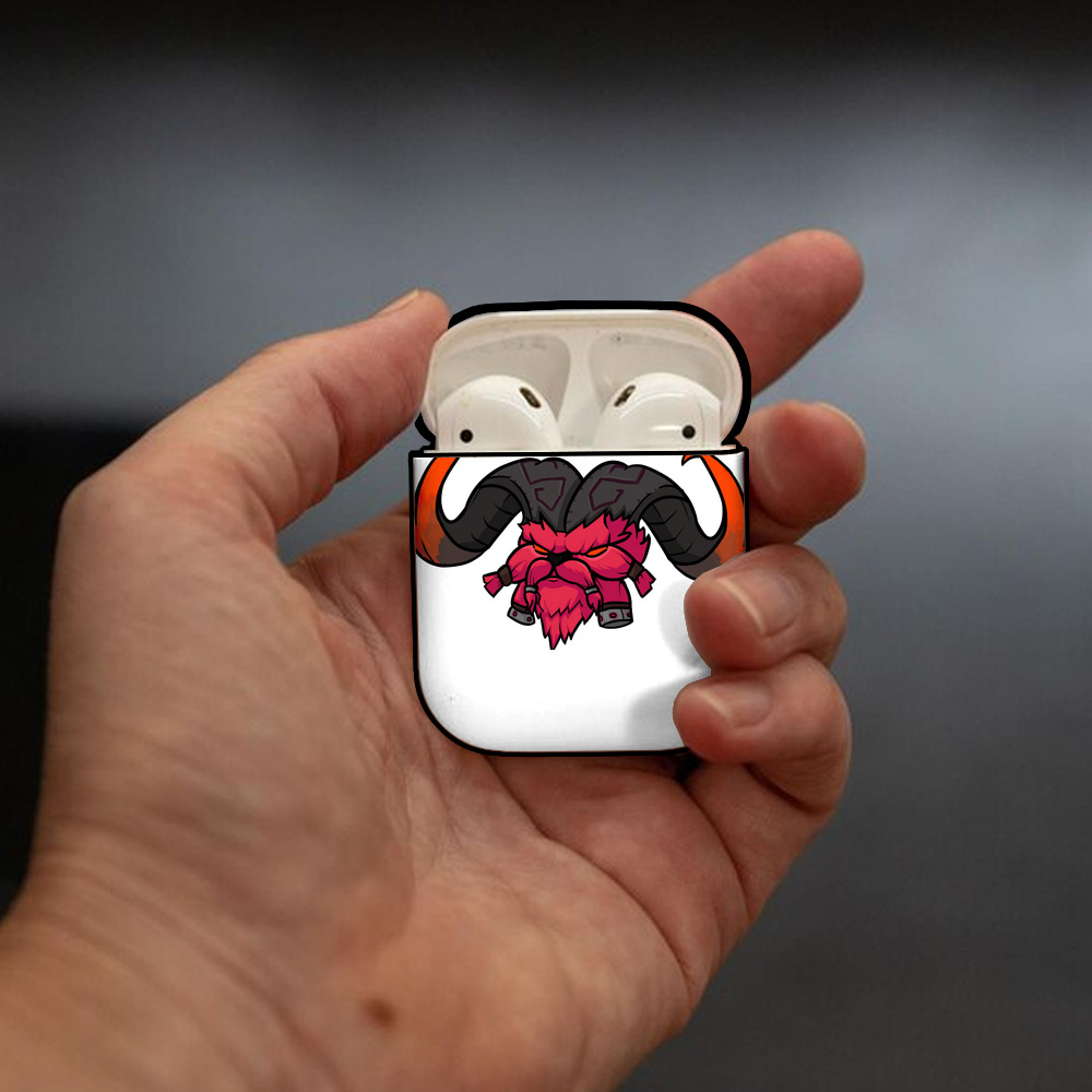 リーグ・オブ・レジェンド League of Legends LOL AirPods 第2世代保護ケース ハードシェル ブラック 耐衝撃・防指紋・カラビナ付き