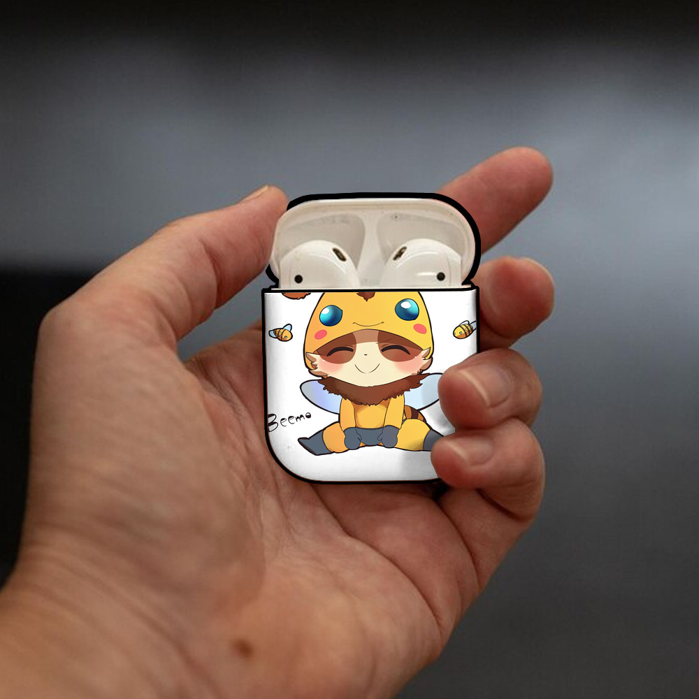 リーグ・オブ・レジェンド League of Legends LOL AirPods 第2世代保護ケース ハードシェル ブラック 耐衝撃・防指紋・カラビナ付き