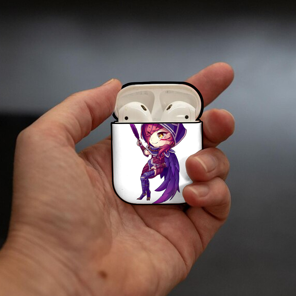 リーグ・オブ・レジェンド League of Legends LOL AirPods 第2世代保護ケース ハードシェル ブラック 耐衝撃・防指紋・カラビナ付き