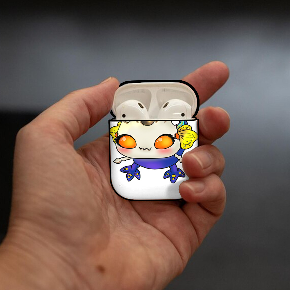 リーグ・オブ・レジェンド League of Legends LOL AirPods 第2世代保護ケース ハードシェル ブラック 耐衝撃・防指紋・カラビナ付き