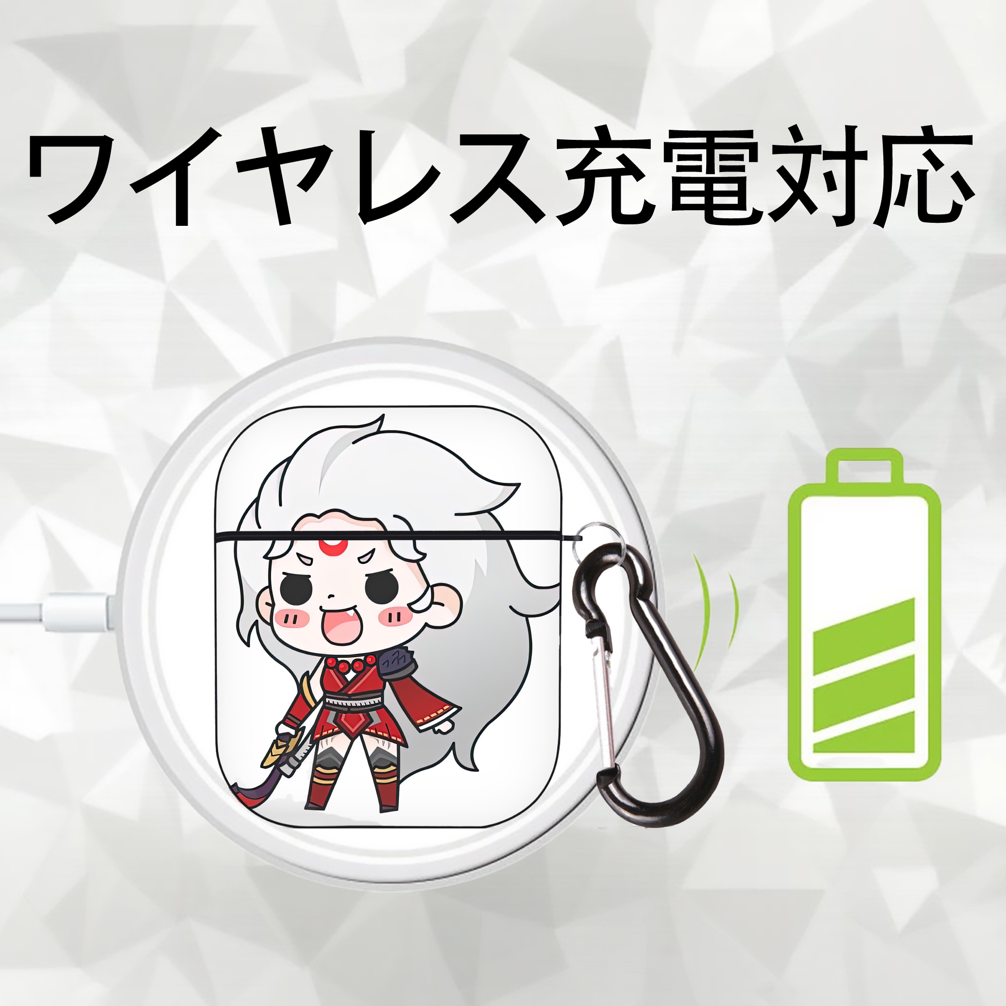 リーグ・オブ・レジェンド League of Legends LOL AirPods 第2世代保護ケース ハードシェル ブラック 耐衝撃・防指紋・カラビナ付き