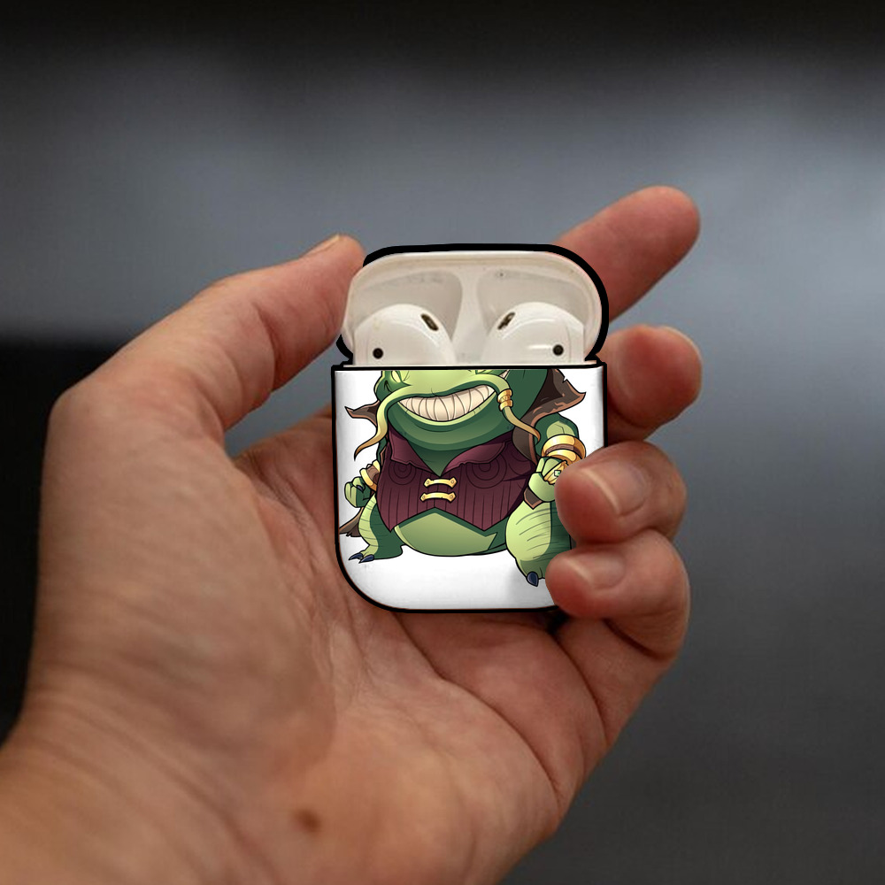 リーグ・オブ・レジェンド League of Legends LOL AirPods 第2世代保護ケース ハードシェル ブラック 耐衝撃・防指紋・カラビナ付き