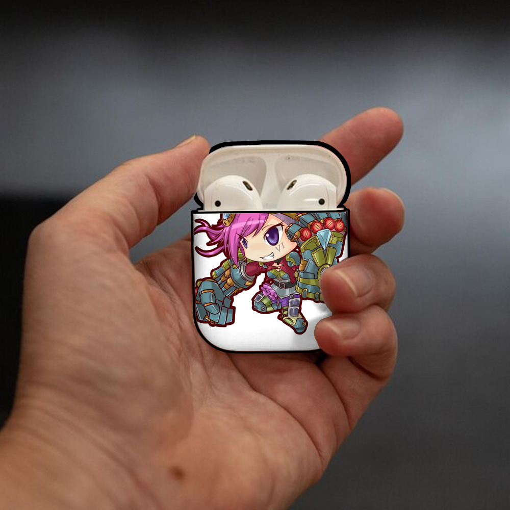リーグ・オブ・レジェンド League of Legends LOL AirPods 第2世代保護ケース ハードシェル ブラック 耐衝撃・防指紋・カラビナ付き