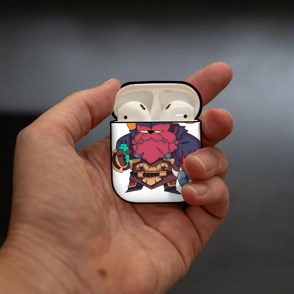 リーグ・オブ・レジェンド League of Legends LOL AirPods 第2世代保護ケース ハードシェル ブラック 耐衝撃・防指紋・カラビナ付き